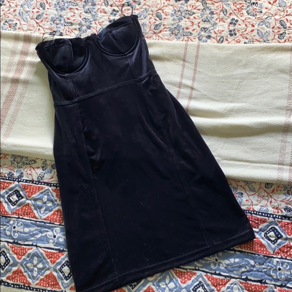 H&M velvet dress with underwire top